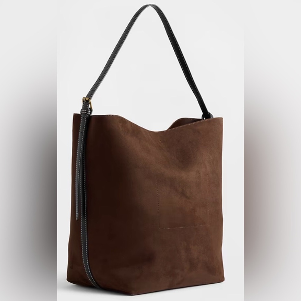 GAP Dark Brown Suede Tote Bag
